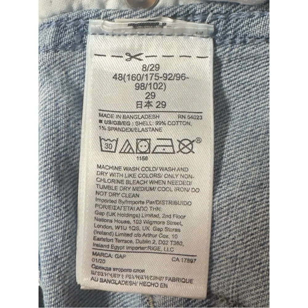 Gap Classic Distressed Denim Shorts - Light Blue